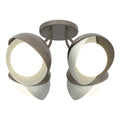 Hubbardton Forge, Brooklyn Double Shade Semi-Flush, SEMI FLUSH MOUNT LIGHT