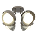 Hubbardton Forge, Brooklyn Double Shade Semi-Flush, SEMI FLUSH MOUNT LIGHT