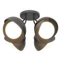 Hubbardton Forge, Brooklyn Double Shade Semi-Flush, SEMI FLUSH MOUNT LIGHT
