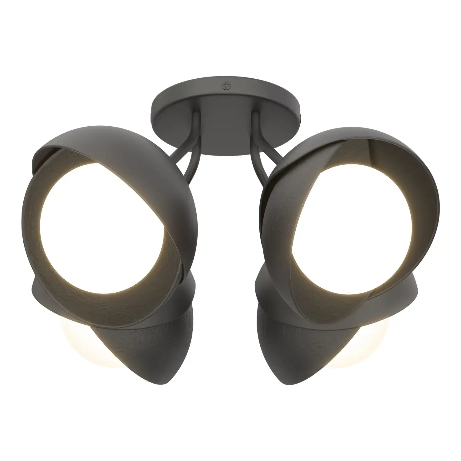 Hubbardton Forge, Brooklyn Double Shade Semi-Flush, SEMI FLUSH MOUNT LIGHT