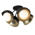 HUBBARDTON FORGE, BROOKLYN DOUBLE SHADE SEMI-FLUSH, SEMI FLUSH MOUNT LIGHT