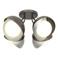 Hubbardton Forge, Brooklyn Double Shade Semi-Flush, SEMI FLUSH MOUNT LIGHT