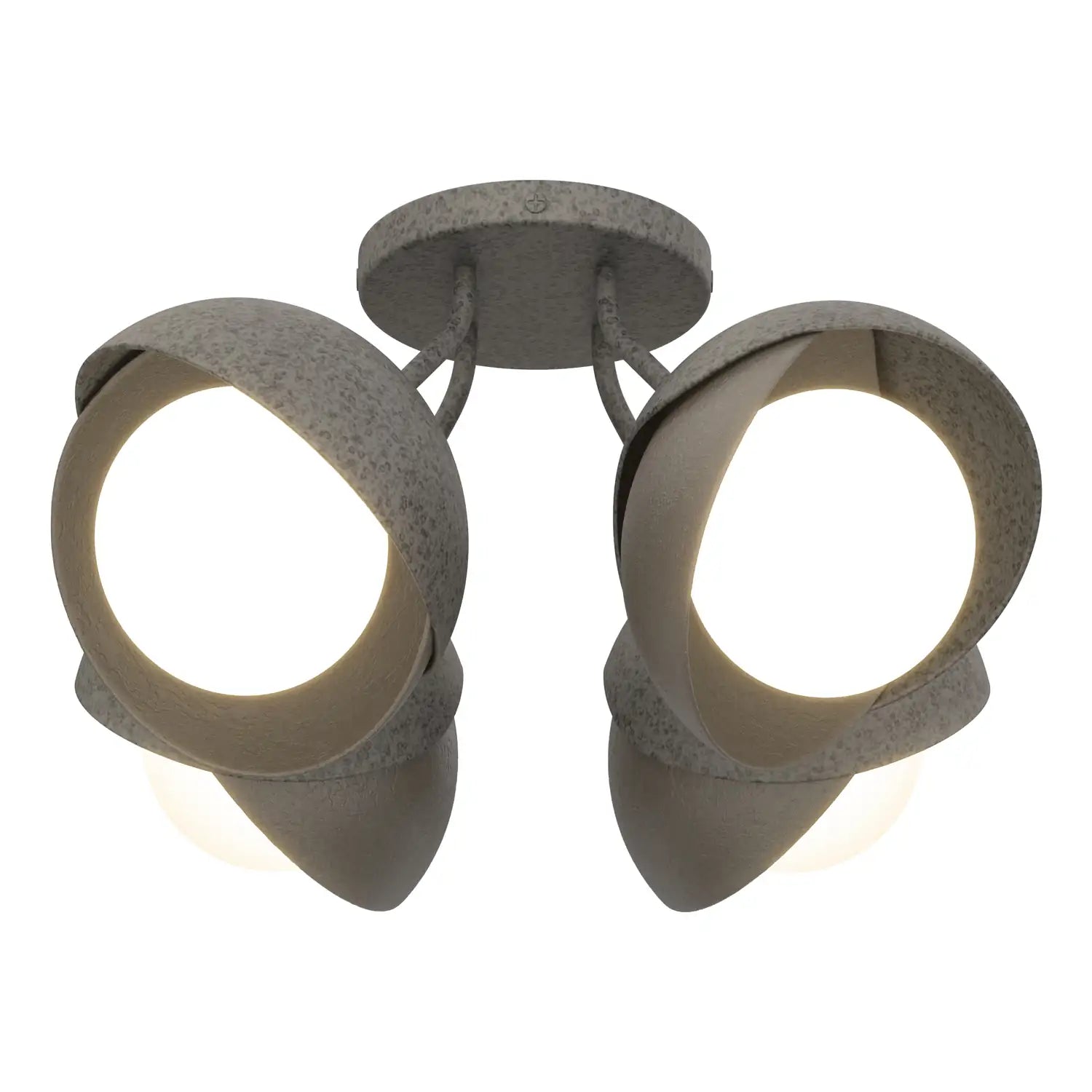 Hubbardton Forge, Brooklyn Double Shade Semi-Flush, SEMI FLUSH MOUNT LIGHT