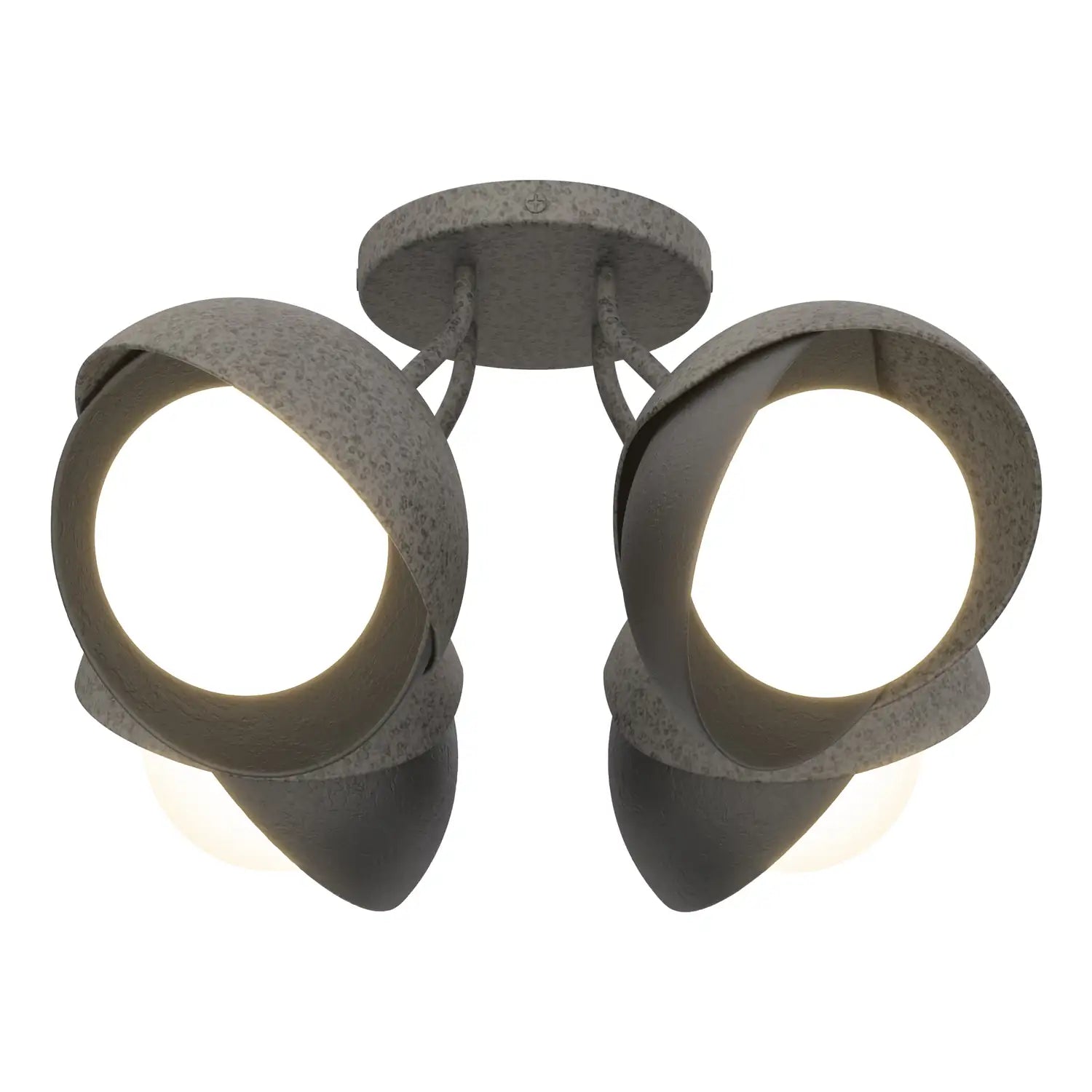 Hubbardton Forge, Brooklyn Double Shade Semi-Flush, SEMI FLUSH MOUNT LIGHT