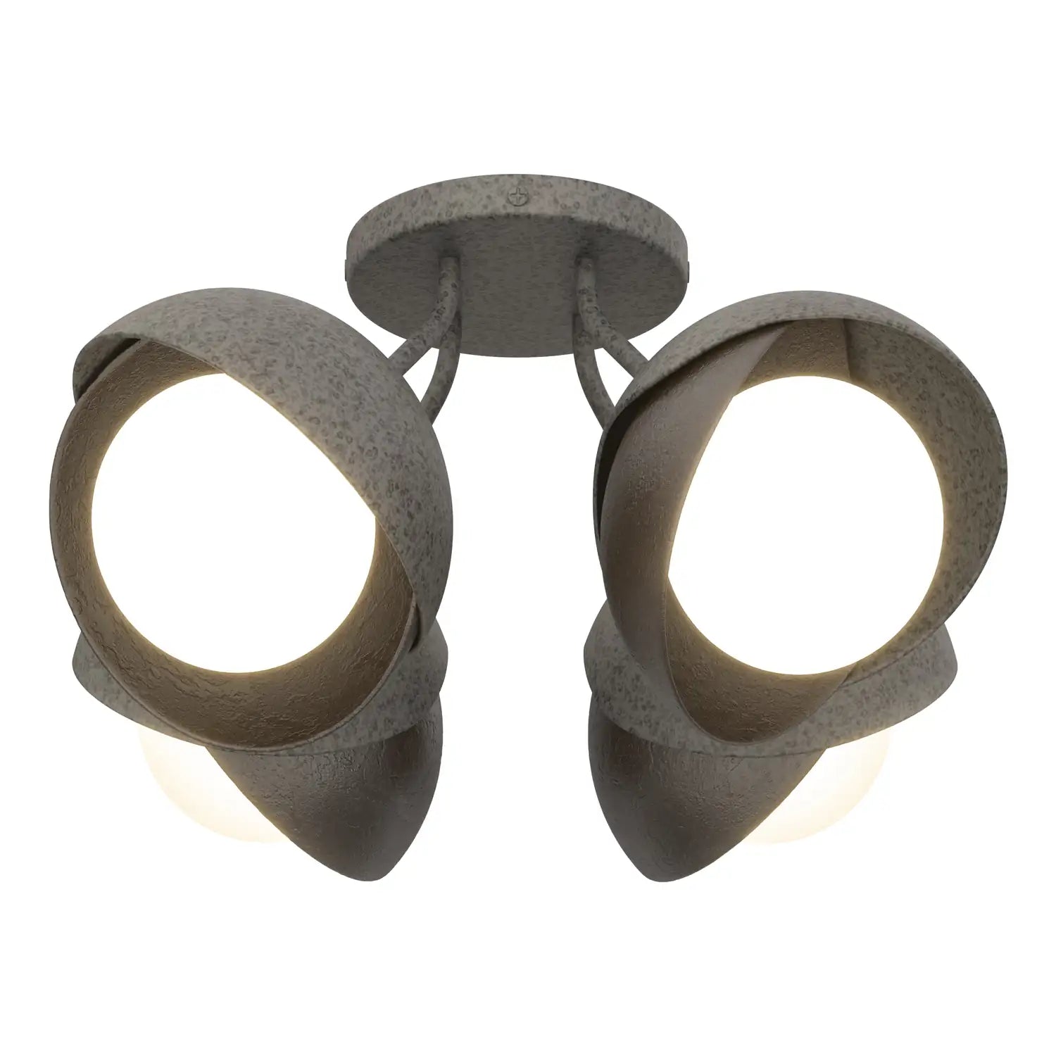 Hubbardton Forge, Brooklyn Double Shade Semi-Flush, SEMI FLUSH MOUNT LIGHT