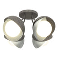 Hubbardton Forge, Brooklyn Double Shade Semi-Flush, SEMI FLUSH MOUNT LIGHT