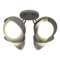 Hubbardton Forge, Brooklyn Double Shade Semi-Flush, SEMI FLUSH MOUNT LIGHT