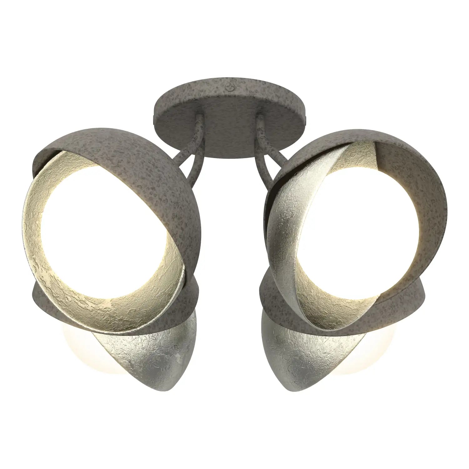 Hubbardton Forge, Brooklyn Double Shade Semi-Flush, SEMI FLUSH MOUNT LIGHT