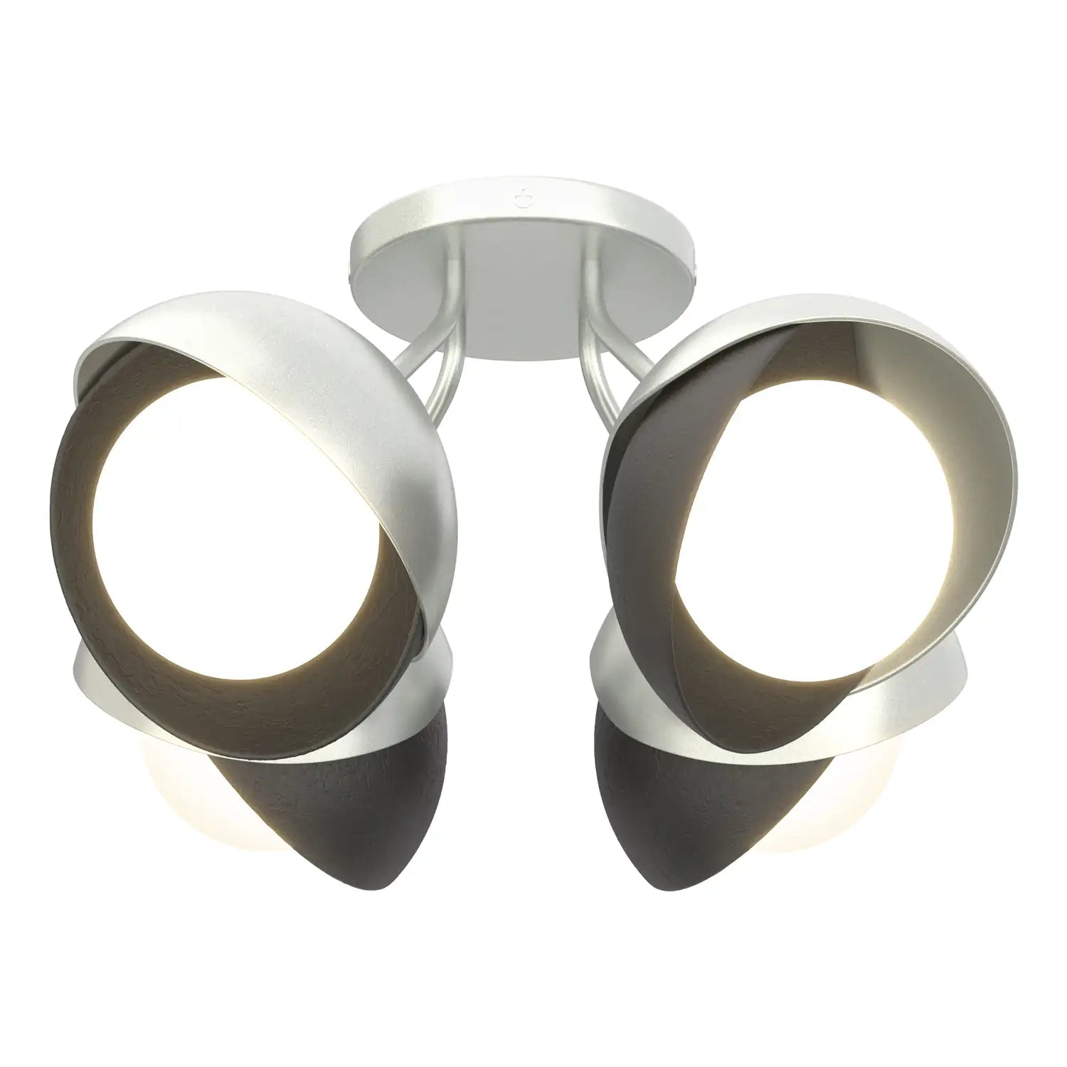 Hubbardton Forge, Brooklyn Double Shade Semi-Flush, SEMI FLUSH MOUNT LIGHT