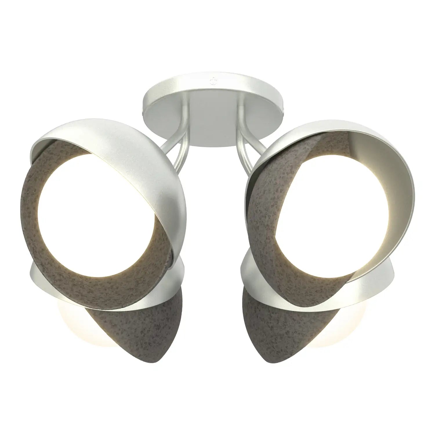 Hubbardton Forge, Brooklyn Double Shade Semi-Flush, SEMI FLUSH MOUNT LIGHT