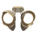 Hubbardton Forge, Brooklyn Double Shade Semi-Flush, SEMI FLUSH MOUNT LIGHT