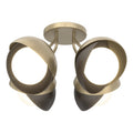Hubbardton Forge, Brooklyn Double Shade Semi-Flush, SEMI FLUSH MOUNT LIGHT
