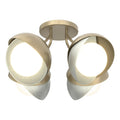 Hubbardton Forge, Brooklyn Double Shade Semi-Flush, SEMI FLUSH MOUNT LIGHT
