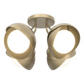 Hubbardton Forge, Brooklyn Double Shade Semi-Flush, SEMI FLUSH MOUNT LIGHT
