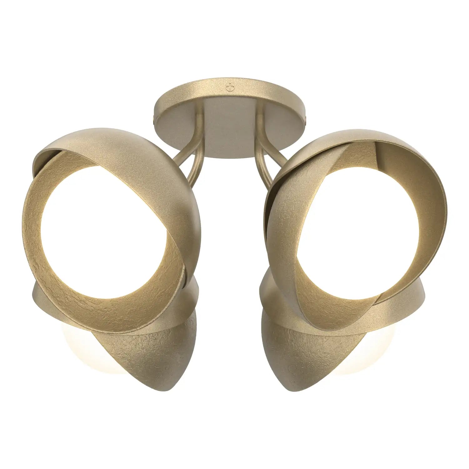 Hubbardton Forge, Brooklyn Double Shade Semi-Flush, SEMI FLUSH MOUNT LIGHT