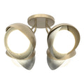 Hubbardton Forge, Brooklyn Double Shade Semi-Flush, SEMI FLUSH MOUNT LIGHT