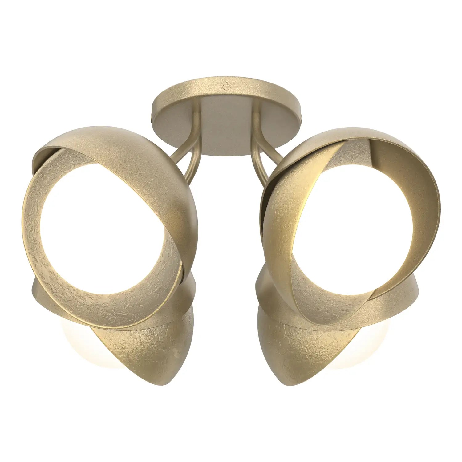 Hubbardton Forge, Brooklyn Double Shade Semi-Flush, SEMI FLUSH MOUNT LIGHT