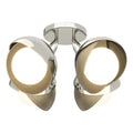 Hubbardton Forge, Brooklyn Double Shade Semi-Flush, SEMI FLUSH MOUNT LIGHT