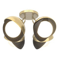 Hubbardton Forge, Brooklyn Double Shade Semi-Flush, SEMI FLUSH MOUNT LIGHT