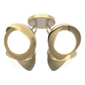 Hubbardton Forge, Brooklyn Double Shade Semi-Flush, SEMI FLUSH MOUNT LIGHT