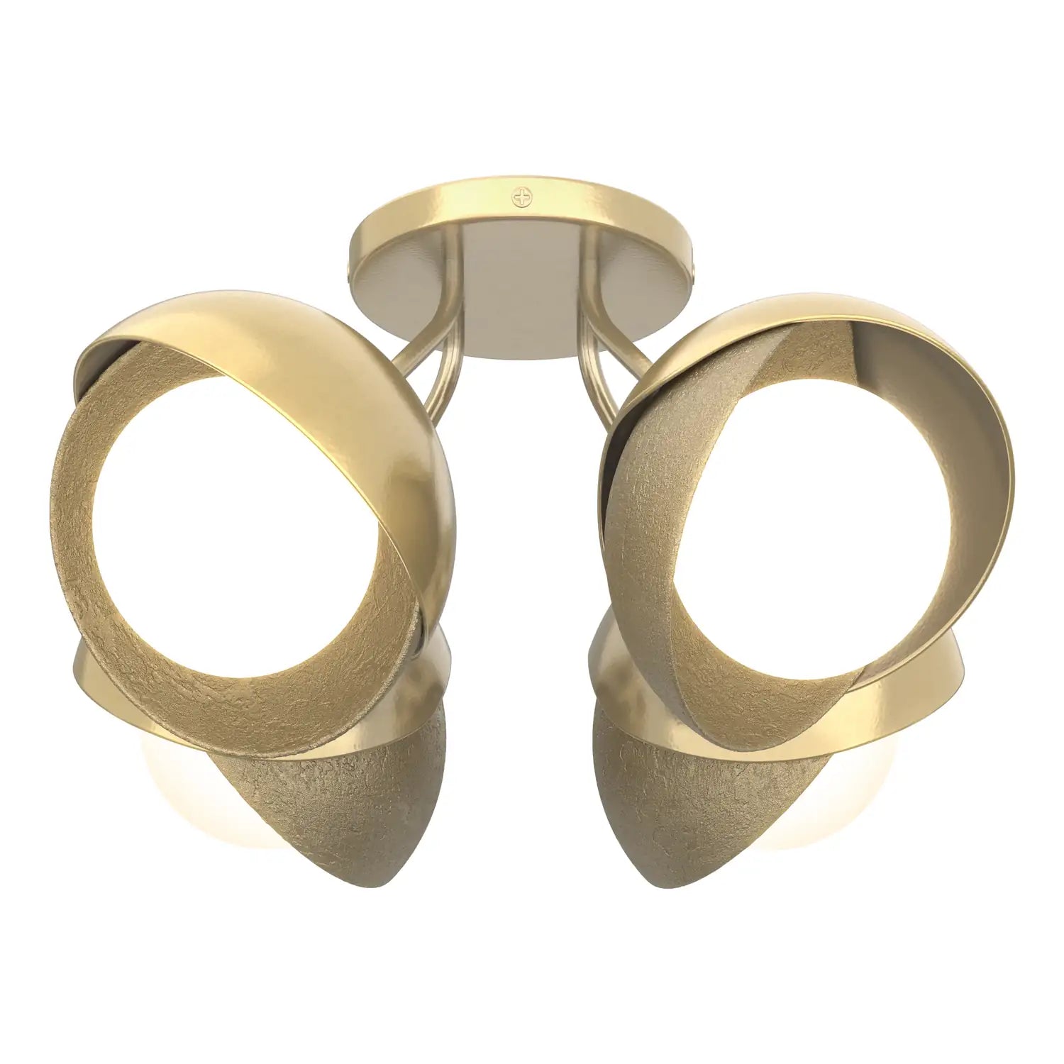 Hubbardton Forge, Brooklyn Double Shade Semi-Flush, SEMI FLUSH MOUNT LIGHT