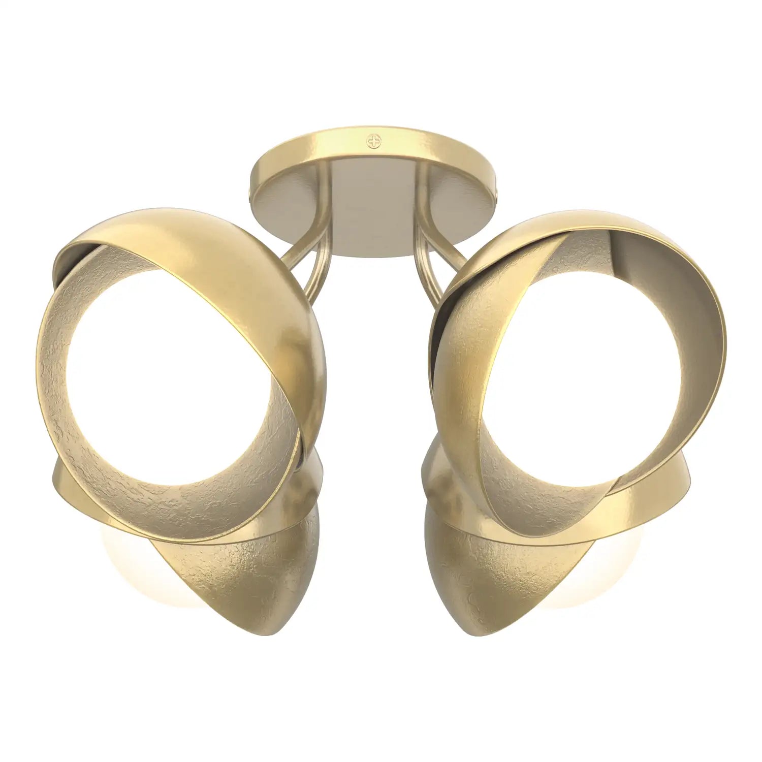 Hubbardton Forge, Brooklyn Double Shade Semi-Flush, SEMI FLUSH MOUNT LIGHT