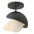 Hubbardton Forge, Brooklyn Double Shade Semi-Flush, SEMI FLUSH MOUNT LIGHT