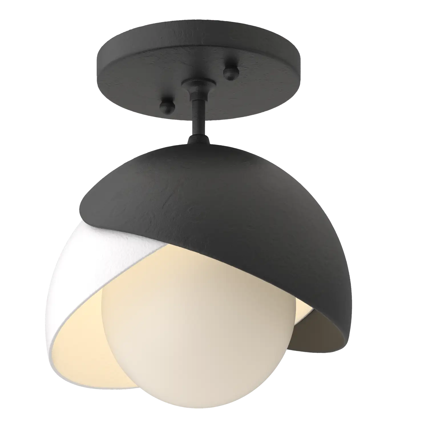 Hubbardton Forge, Brooklyn Double Shade Semi-Flush, SEMI FLUSH MOUNT LIGHT