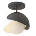 Hubbardton Forge, Brooklyn Double Shade Semi-Flush, SEMI FLUSH MOUNT LIGHT
