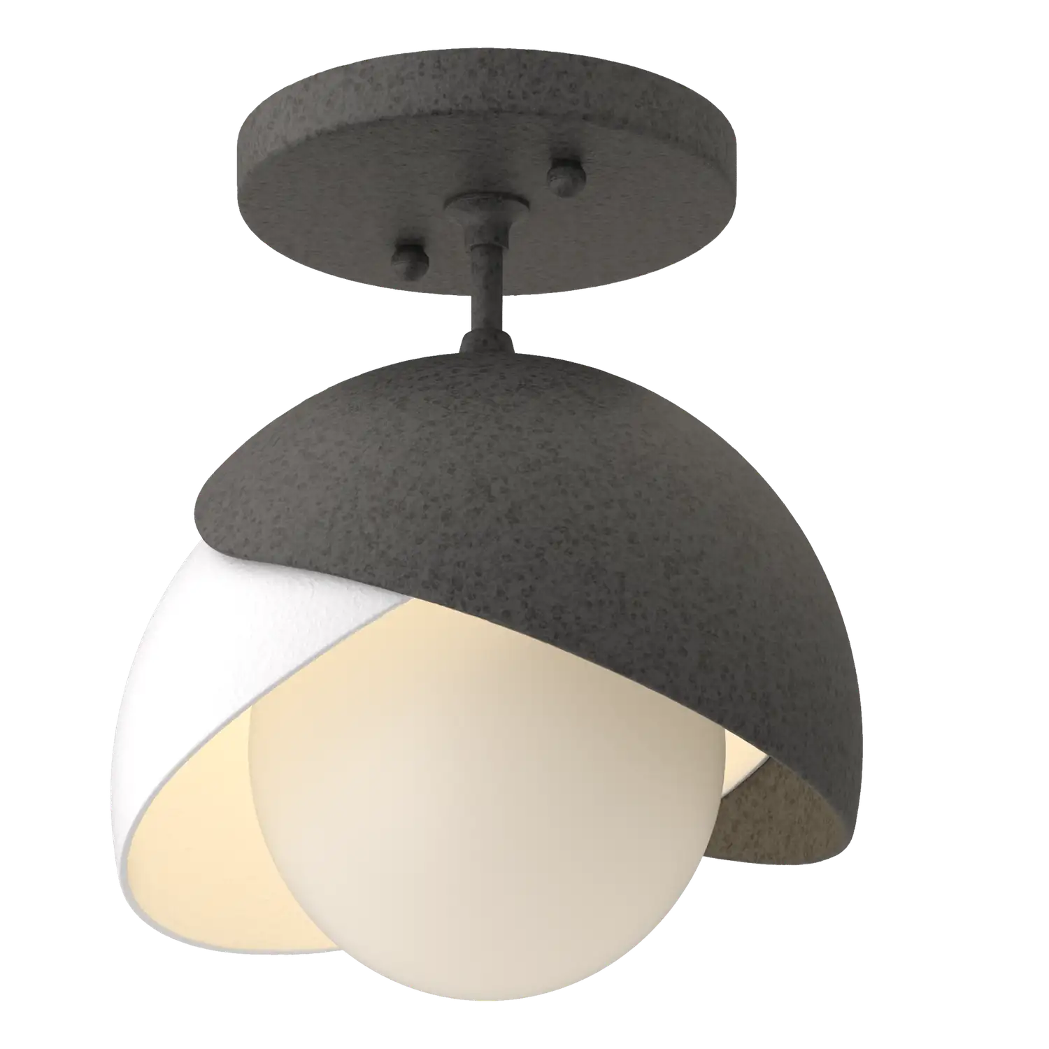 Hubbardton Forge, Brooklyn Double Shade Semi-Flush, SEMI FLUSH MOUNT LIGHT