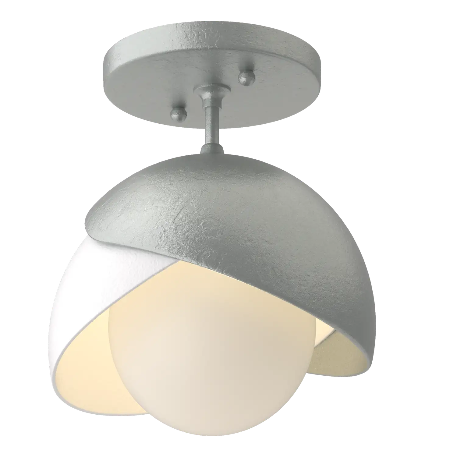 Hubbardton Forge, Brooklyn Double Shade Semi-Flush, SEMI FLUSH MOUNT LIGHT