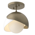 Hubbardton Forge, Brooklyn Double Shade Semi-Flush, SEMI FLUSH MOUNT LIGHT
