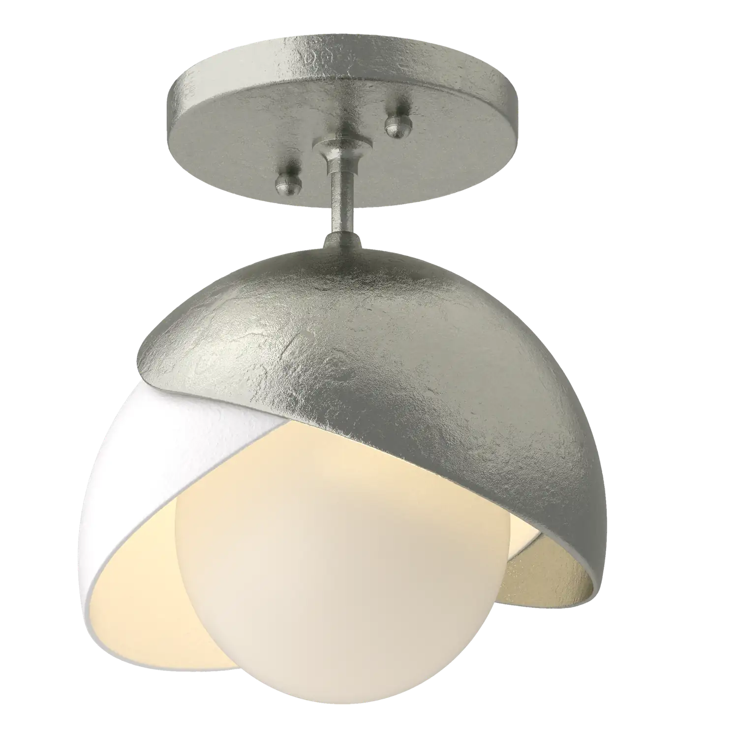 Hubbardton Forge, Brooklyn Double Shade Semi-Flush, SEMI FLUSH MOUNT LIGHT