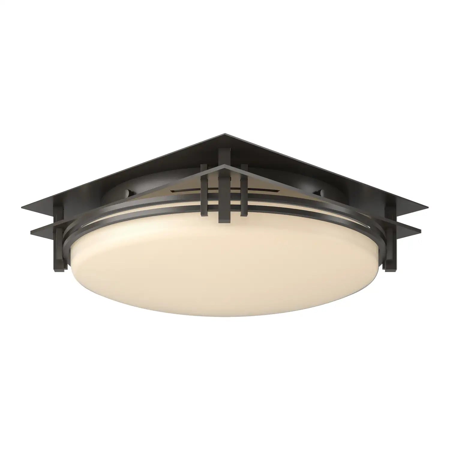 Hubbardton Forge, Banded Semi-Flush, SEMI FLUSH MOUNT LIGHT