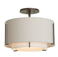 Hubbardton Forge, Exos Double Shade Semi-Flush, SEMI FLUSH MOUNT LIGHT