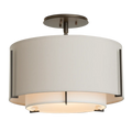 Hubbardton Forge, Exos Double Shade Semi-Flush, SEMI FLUSH MOUNT LIGHT