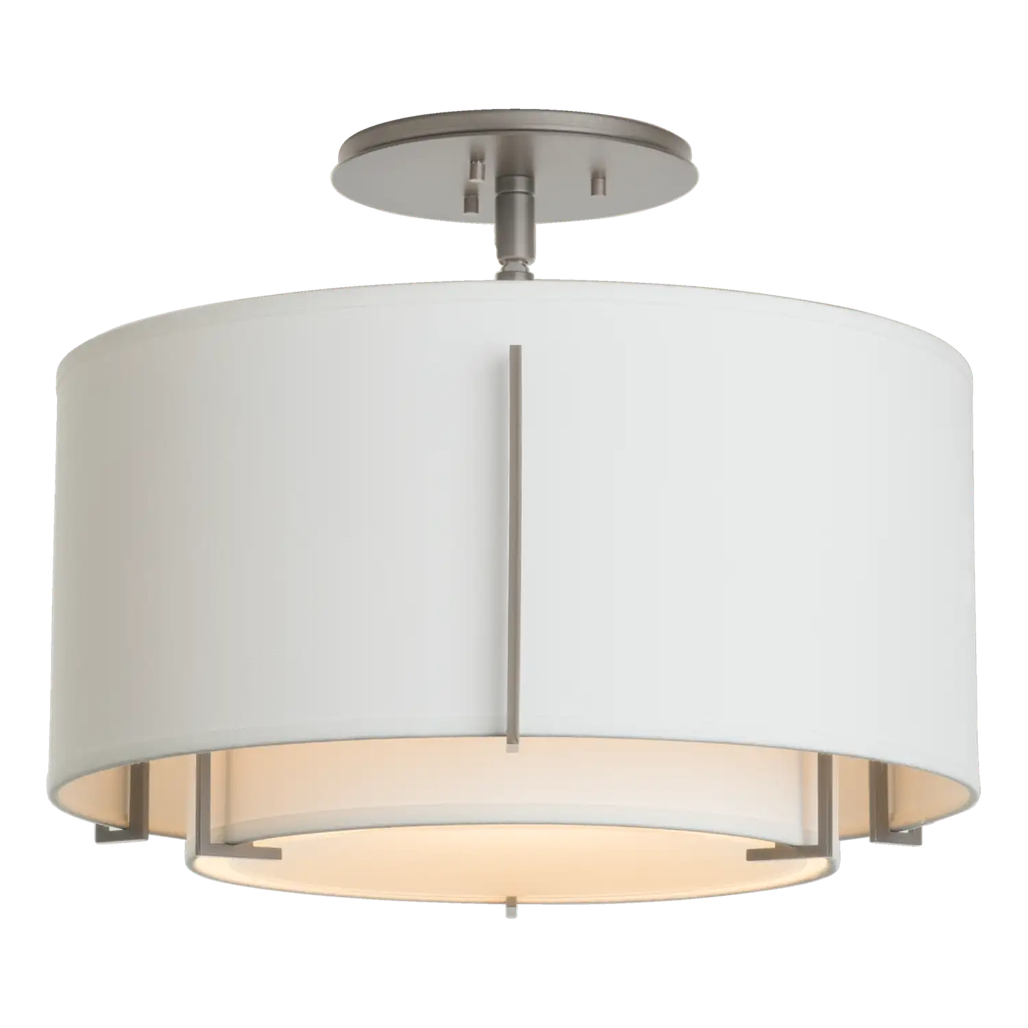 Hubbardton Forge, Exos Double Shade Semi-Flush, SEMI FLUSH MOUNT LIGHT
