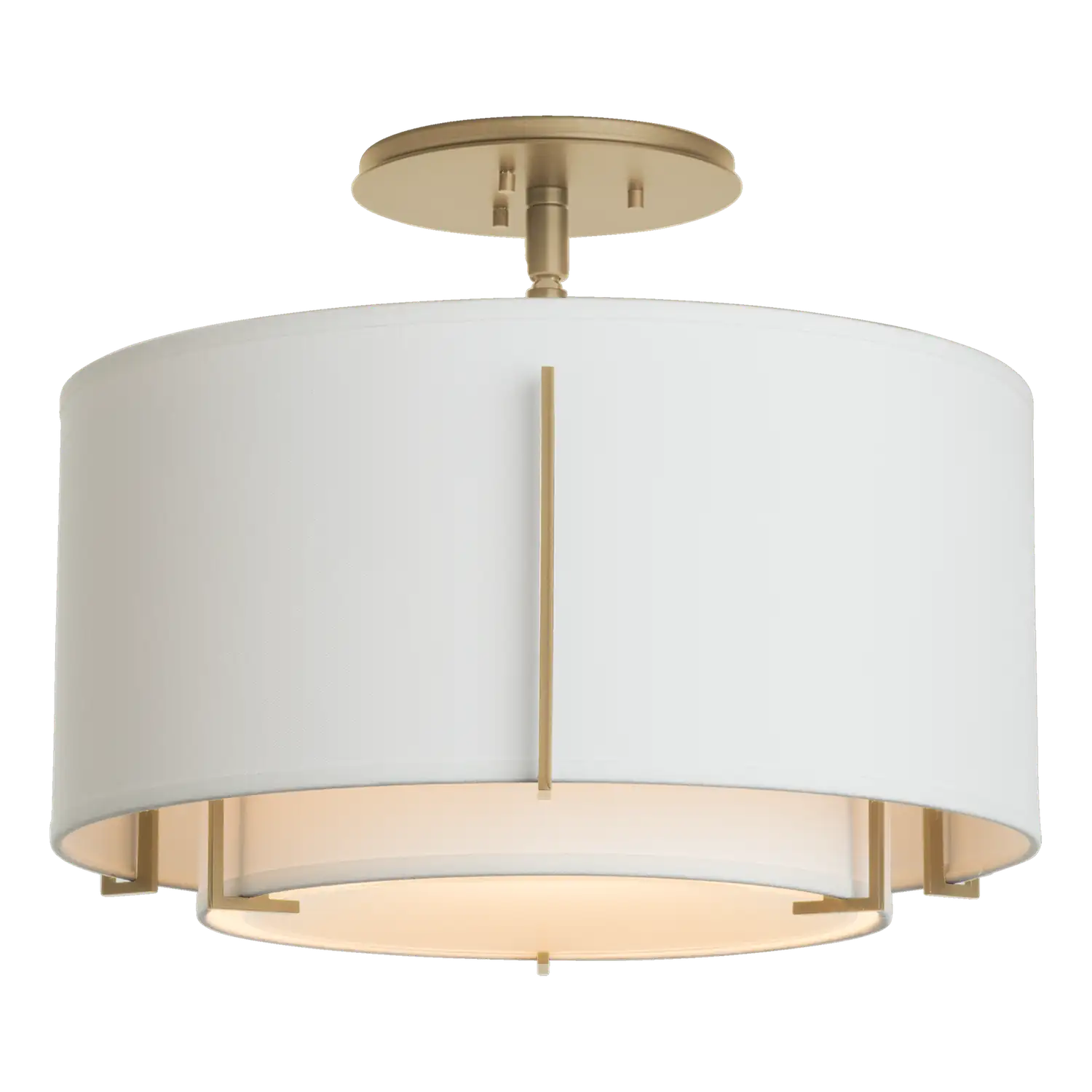 Hubbardton Forge, Exos Double Shade Semi-Flush, SEMI FLUSH MOUNT LIGHT