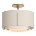 Hubbardton Forge, Exos Double Shade Semi-Flush, SEMI FLUSH MOUNT LIGHT