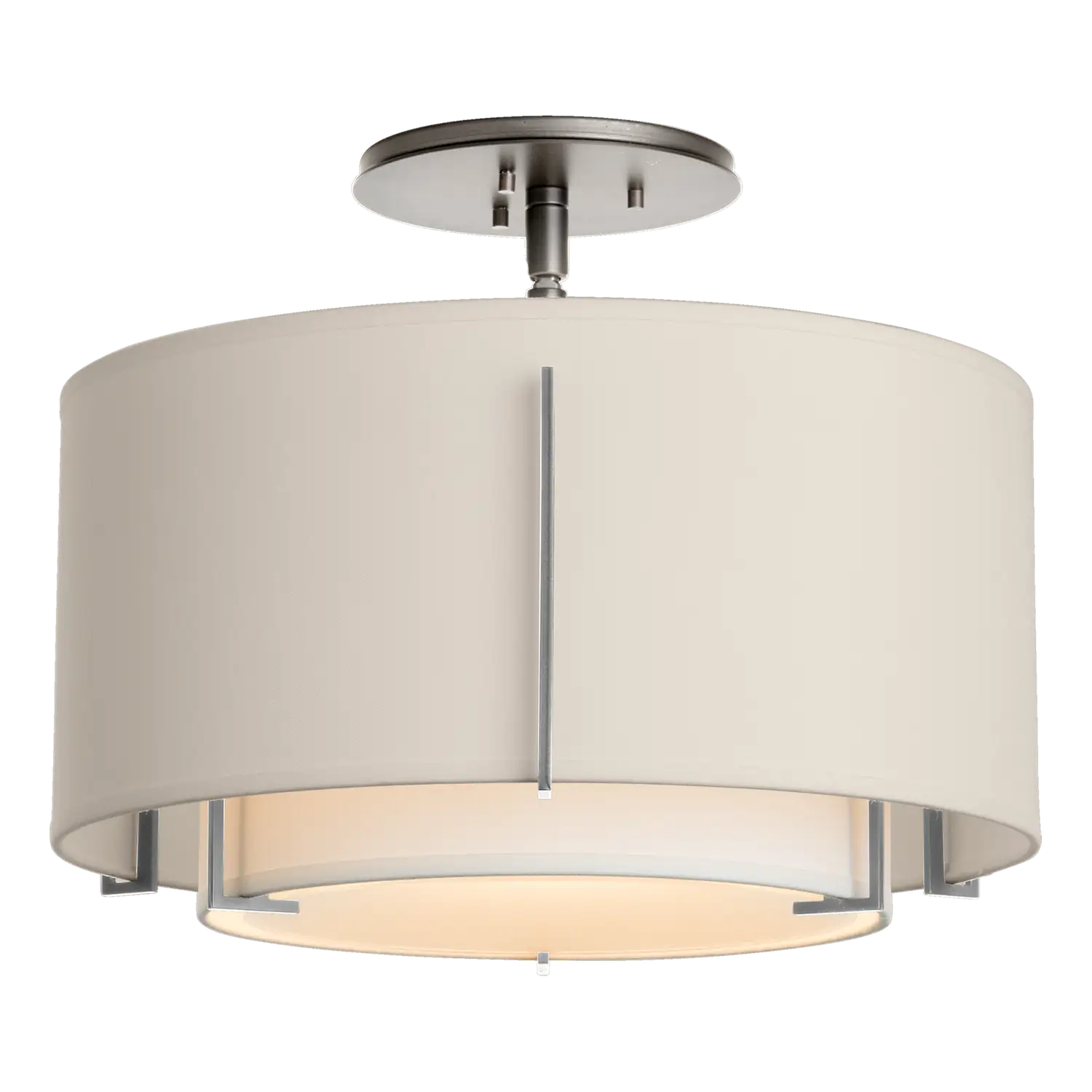 Hubbardton Forge, Exos Double Shade Semi-Flush, SEMI FLUSH MOUNT LIGHT