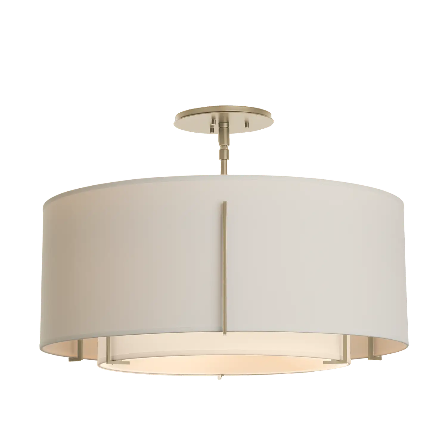 Hubbardton Forge, Exos Double Shade Semi-Flush, SEMI FLUSH MOUNT LIGHT