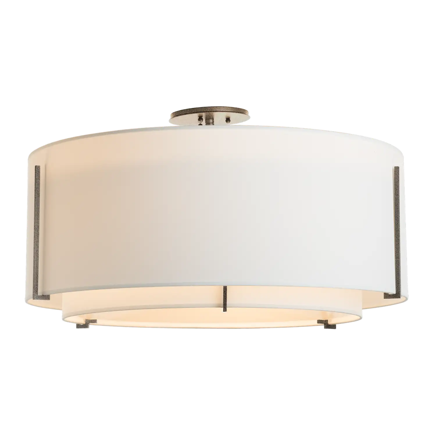 Hubbardton Forge, Exos Double Shade Semi-Flush, SEMI FLUSH MOUNT LIGHT