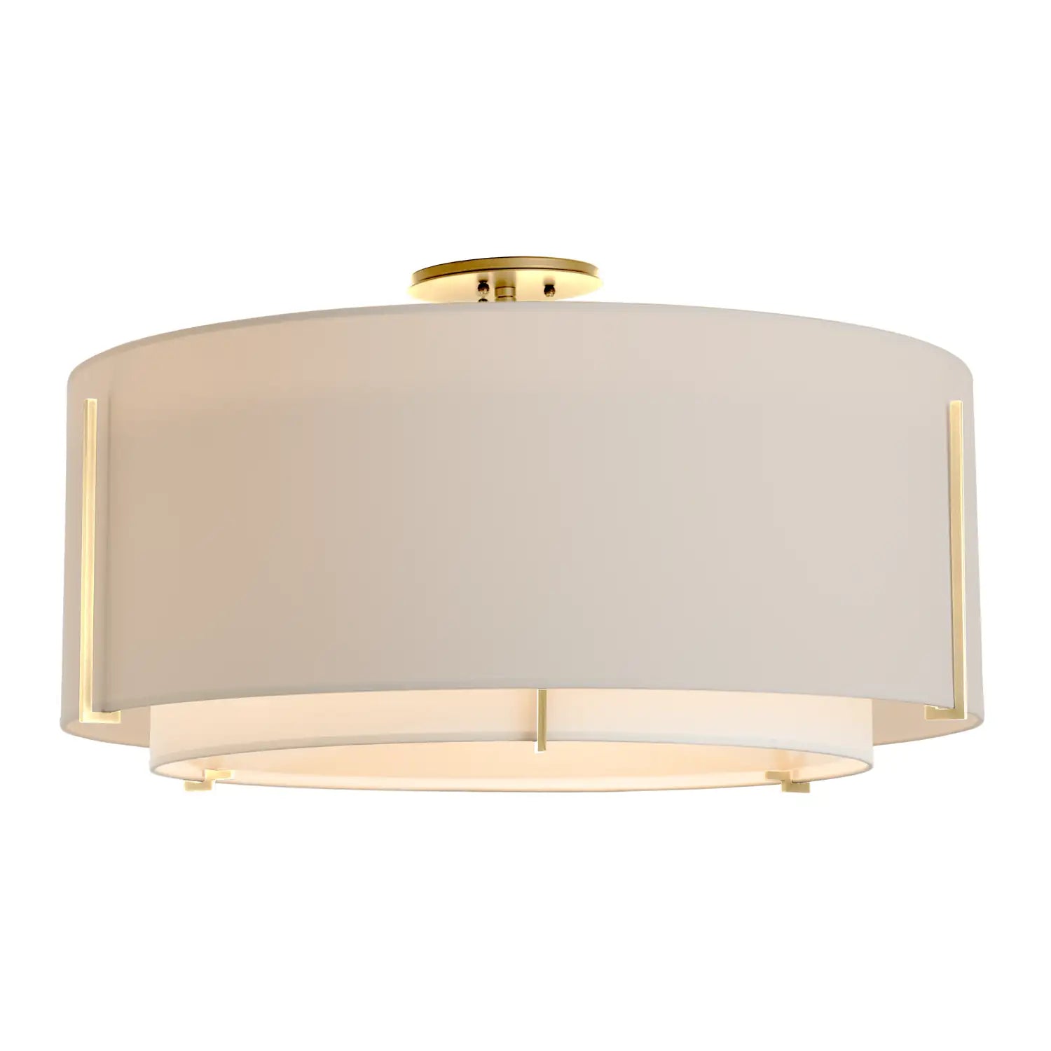 Hubbardton Forge, Exos Double Shade Semi-Flush, SEMI FLUSH MOUNT LIGHT