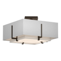 Hubbardton Forge, Exos Square Double Shade Semi-Flush, SEMI FLUSH MOUNT LIGHT
