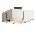 Hubbardton Forge, Exos Square Double Shade Semi-Flush, SEMI FLUSH MOUNT LIGHT