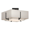 Hubbardton Forge, Exos Square Double Shade Semi-Flush, SEMI FLUSH MOUNT LIGHT