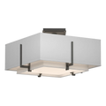 Hubbardton Forge, Exos Square Double Shade Semi-Flush, SEMI FLUSH MOUNT LIGHT