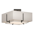 Hubbardton Forge, Exos Square Double Shade Semi-Flush, SEMI FLUSH MOUNT LIGHT