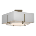 Hubbardton Forge, Exos Square Double Shade Semi-Flush, SEMI FLUSH MOUNT LIGHT
