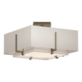 Hubbardton Forge, Exos Square Double Shade Semi-Flush, SEMI FLUSH MOUNT LIGHT